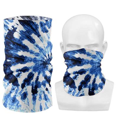 China Custom Multi-Functional OEM High Quality Colorful Tie Dye Polyester Headscarf Neck Scarf Seamless Favorite Bandana for sale