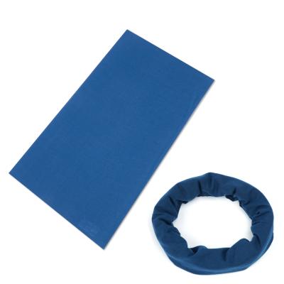 China 100% Polyester OEM Print Fleece Fabric Elastic Sport Customized Blue Elastic Band Seamless Tubular Bandana for sale