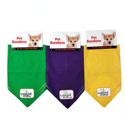 China Cooling Dog Elastic Cat Collar Scarf Triangle Dog Bandana Print Logo Custom Pet Outdoor Activity Plain for sale