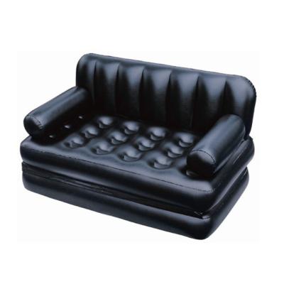 China Foldable Stock PVC Flocking Inflatable Leisure Sofa Bean Bag Chair With Pump for sale