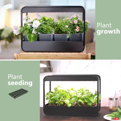 China Minimalist LED Metal Kitchen Indoor Garden Raise Light Table Top for Elevating Garden Light Timer Stand Indoor Herb Garden Smart Devices for sale