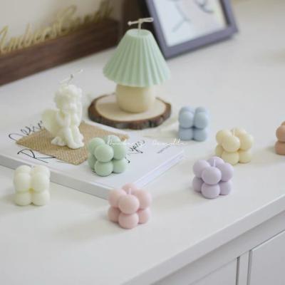 China Popular Soy Wax Bubble Candle Decoration Home Vlong Scented Bubble Square for sale