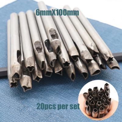 China Leather tools hollow out 5mm metal punch DIY craft work tools metal construction leather craft tools PL06100-20 for sale