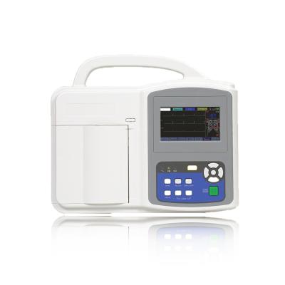 China Metal Easy-to-used three 12 lead portable hospital ecg machine for sale