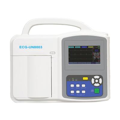 China Plastic hot sale! Hospital cheap price advanced digital portable 3 channel ecg machine for sale