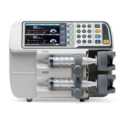 China Metal ISO Un-620 Approved Dual Channel Colored Syringe Pump Screen Syringe Pump for sale