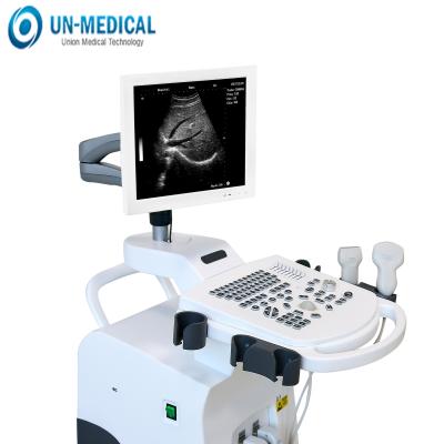 China UN-Medical Portable Diagnostic Trolley UN-350 Cheap Mobile Medical Ultrasound B/W Doppler Digital Ultrasound Machine UN-350 for sale