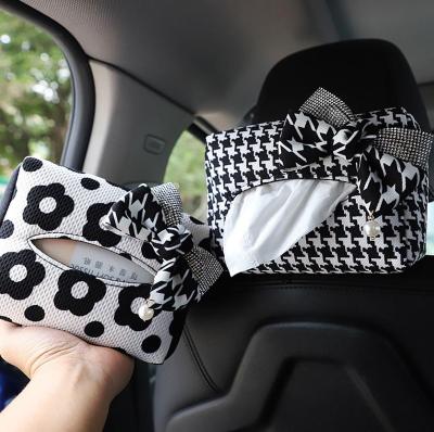 China XMB Car Sun Visor Convenient Tissue Holder, PU Leather Backseat Tissue Case Holder For Car, Car Tissue Box for sale