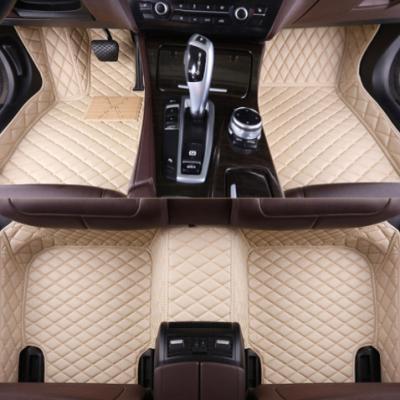 China Custom thickened Anti-skidding.clean full-surrounded car mats embroidered leather for sale