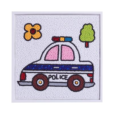 China Wholesale Cartoon Full Diamond Children's Diy 5d Diamond Painting Children's Police Car for sale