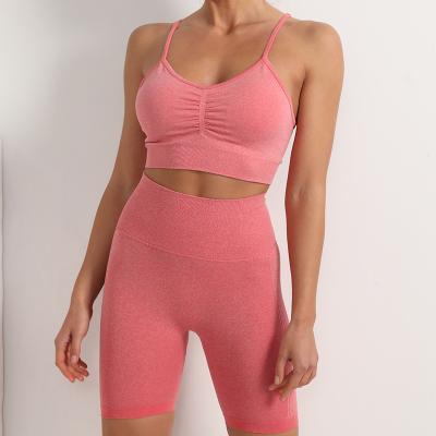 China 2021 Custom Gym Breathable Active Ladies Yoga Suit Sport Wear Tight Professional Sport Wear Seamless Yoga Women for sale