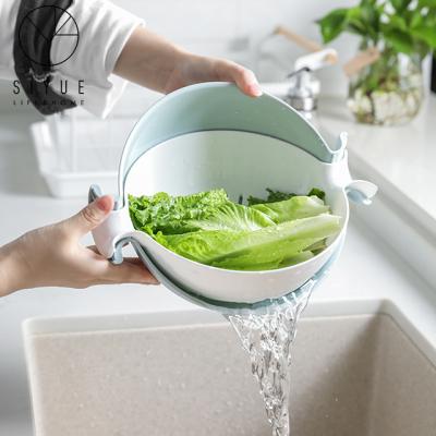 China Sustainable Food Grade PP Plastic Wash And Drain Fruit Bowl Vegetable Basket Tiny Holes Draining 1700 for sale