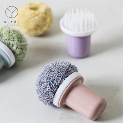 China Sustainable Household Colorful Nano Cleaning Washing Sponge Ball 1729 for sale