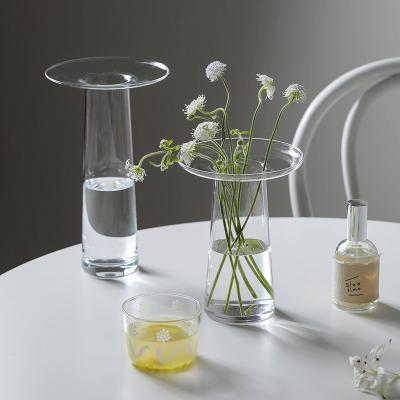 China New Arrival Europe Style Mini Vase Transparent Glass Vases For Home Decor Tabletop Flower 1326 for sale