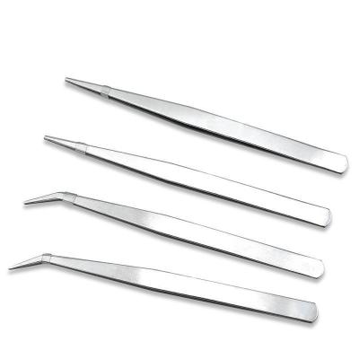 China Stainless Steel Tweezers Tweezers Set Kit ESD Tweezers For Anti Static Stainless Steel Elbow Model Tweezers Long For Laptop Cell Phone for sale