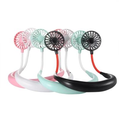 China Hot Selling 2020 Car USB Fan USB Rechargeable Hand Neck Band Fan Portable Free Portable Sports Mini Hanging Neck Band Fans for sale