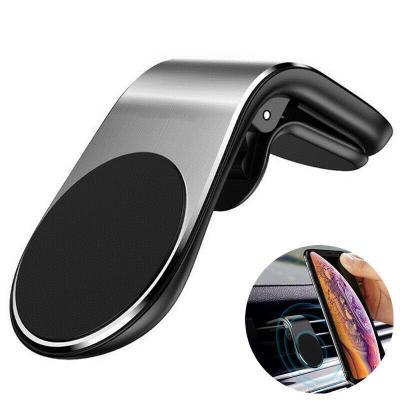 China Magnetic Universal Super L Type Magnetic Car Phone Holder Air Vent Mount Clip Mobile Holder for Smart Phones for sale