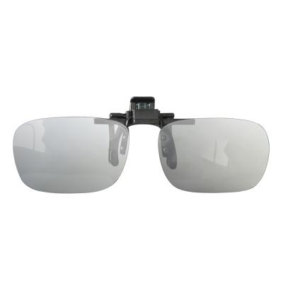 China Real D Clip Reusable Collected Passive Ons Cinemas 3D Glasses for sale