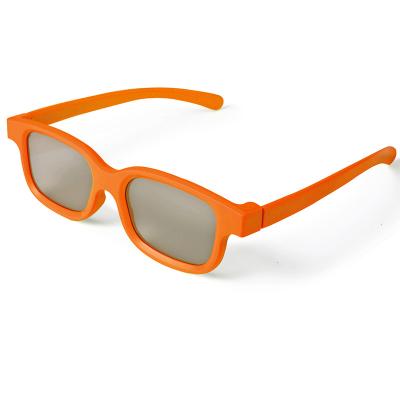 China Real D Adult 3D Cheap Colored Orange Glasses For Cinemas for sale