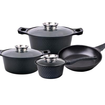 China Casserole Pot Minimalist Ceramic Nonstick Die Cast Aluminum Cookware Set Kitchenware Set OEM for sale