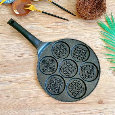 China 100% PFOA Free Coating Die Cast Non-Stick Pan Cake with Unique Protruding Point 7 Pancake Pan for sale