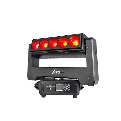 China Club ATG DMX-512 high configuration 500w 5*60w RGBW led moving head beam stage light focusing 4in1 for sale