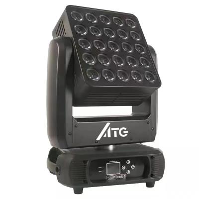 China Club ATG LED 25*12W RGBW Pattern Beam Effect Matrix Moving Head Lights Wash Lights 25 Bulbs Dyeing Light for sale