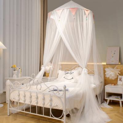 China Folded elegant mosquito net/simple design home dome polyester fabric bed making canopy dome mosquito nets/bed mosquito net for sale