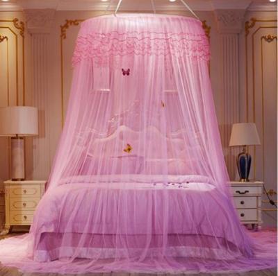 China Romantic Hanging Bedspread Mosquito Net Curtain Bedding Child Crib Bed Canopy Girl Folded Around Dome Net for sale