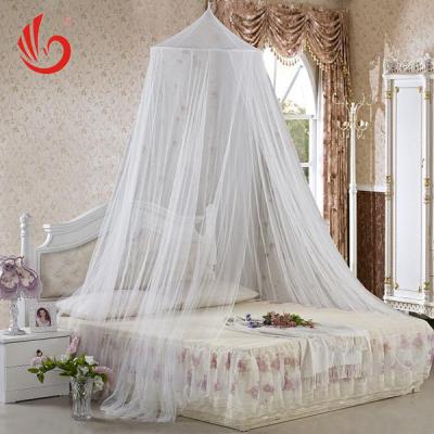 China Folded Round Princess Travel Cot Mosquito Nets / Canopy With Chiffon for sale