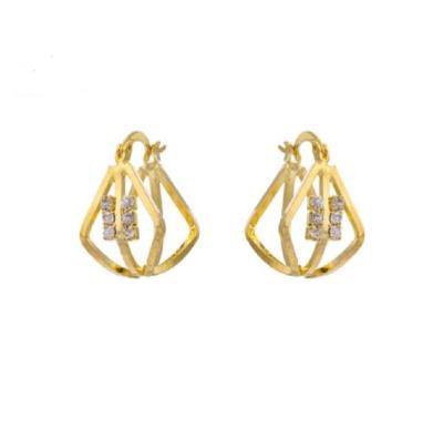 China Gift of Love Featuring Zircon Stones 925 Sterling Silver Gold Huggie Earrings Hypoallergenic Gold Plated Earrings Women for sale