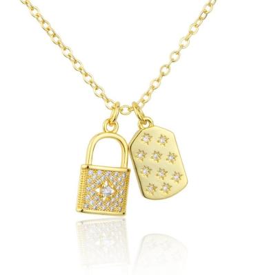 China Wholesale Casual Fashion/Sporty Gold Plated Jewelry Hip Hop Style Locker Pendant Sets For Women for sale