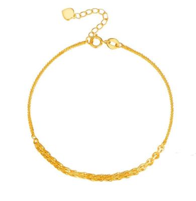 China New Summer Love Gift Fashion Jewelry Solid Gold Grain 18k Gold Custom Bracelet For Women for sale