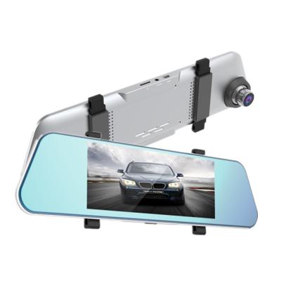 China Factory OEM 1080P NIGHT VISION Dual 7 Inch Lens Rear View Mirror Dashcam Car DVR With Rear Camera for sale