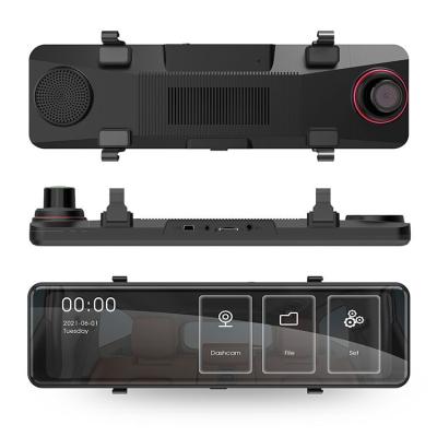 China Stream NIGHT VISION Full HD 1080p Dual Cam Media Lens Rear View Mirror Dash With Parking Camera for sale