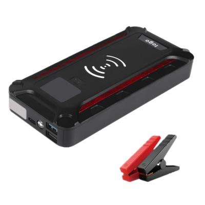 China Passenger Car 10000mAh Dual USB Booster 12V Car Jump Starter Wireless Charging Automotive Power Bank for sale