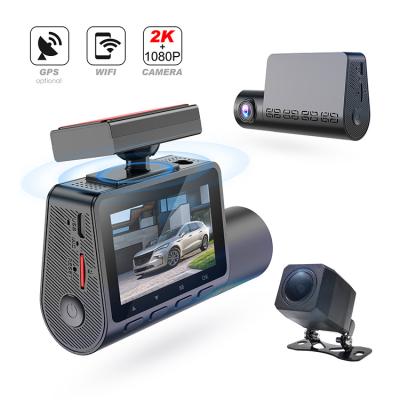 China 2021 NIGHT VISION WiFi GPS Car Camera Front And Rear VCR Dash Cam DVR 2K Resolution for sale