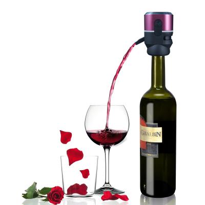 China Newest Sustainable Smart Rechargeable Portable Electric Wine Aerator Three Modes Oxygenating Oxygenating Wine Pourer Wine Decanter for sale