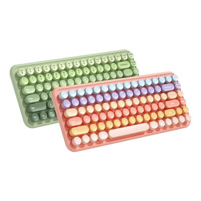 China Wireless 84 Keys office 2.4G Wireless rechargeable Keyboards Gradient color for office PC& Laptop computer accessory for sale