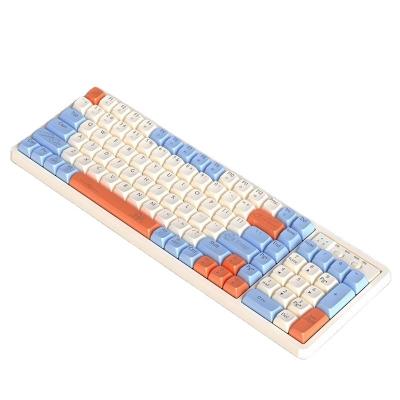 China 102 keys wired+2.4G+bluetooth mechanical gaming keyboard rgb mechanical keyboard in computer accessory No for sale