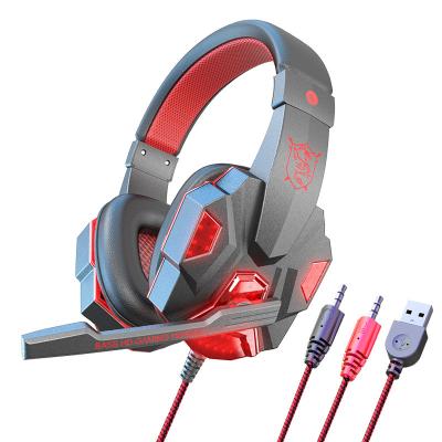 China Gaming Headphones with Microphone Gaming Headphones with Microphone Wired Noise Cancelling Headset gaming Earphone Over-Ear Headphones with cool light for sale