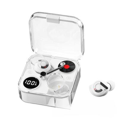 China Transparent bluetooth Wireless earbuds Music box TWS transparent Bluetooth 5.3 earbuds intelligent Game Sports Earphone with LED power display for sale