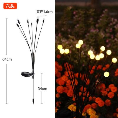 China Garden Solar Firefly lamp Waterproof 2 Packs 6/8/10 LED Bulbs Solar Powered Starburst/ Firefly Swaying Light for Gard for sale