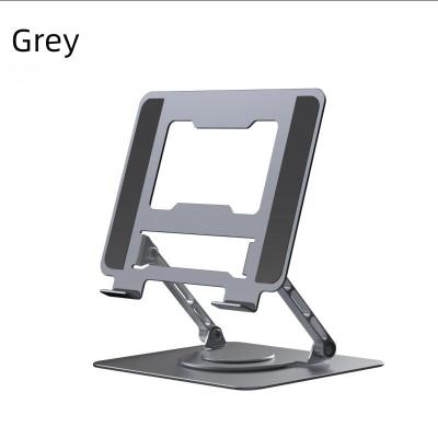 China Metal 360 rotating foldable laptop stand holder, aluminum alloy height adjustable tablet stand, cooling PC holder  office 2023 popular for sale