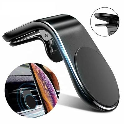 China PORTABLE Magnetic Car Phone Holder for GPS L Shape Stand for Phone,  Metal Car Mount Air Vent car Phone Holder 2023 popular for sale