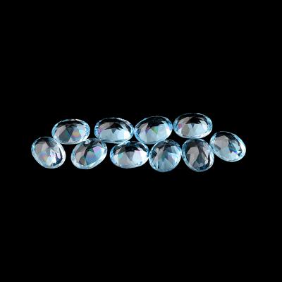 China Loose Polishing Glass Synthetic Colored Stones Gemstone Blue Sapphire Crystal For Jewelry Making for sale