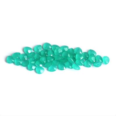 China Factory price polishing glass loose stone diamond cut glass gems glass bead jewelry making for sale