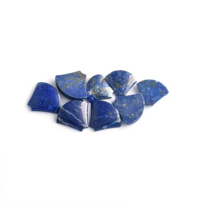 China Nature Lapis Lazuli AAAAAA Polishing Lazulite Fans Clover Round Cabochon for sale