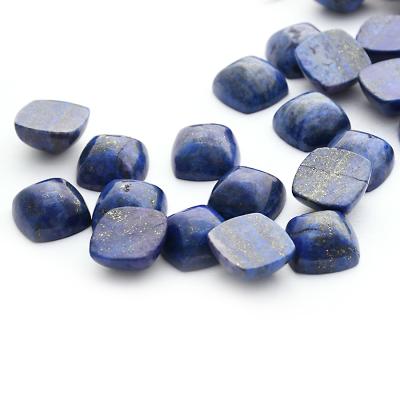 China Nature AAAAAA Good Nice Polish Gold Lapis Lazuli Point Polishing Square Cabochons Loose Gemstones for sale