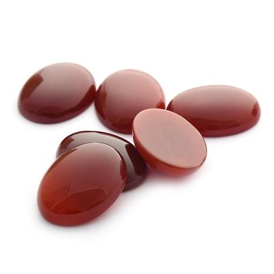 China Fashion New Nature Agate Oval Red Cabochon High Qualty Polishing Gemstones Loose Stone for sale